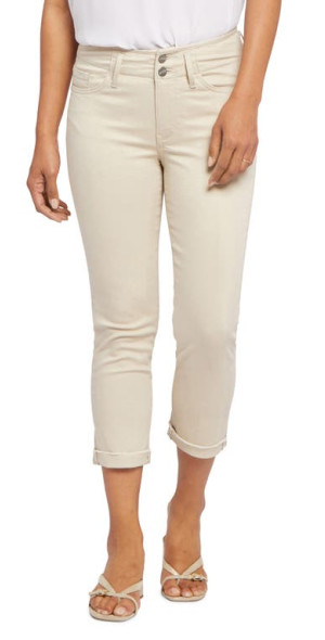 NYDJ Chloe Hollywood Frayed Capri Jeans in Feather at Nordstrom