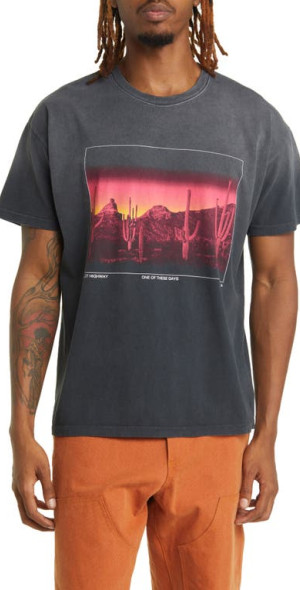 ONE OF THESE DAYS - Burning Landscape Graphic T-Shirt in