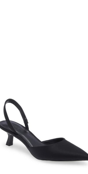 Open Edit - Cammie Kitten Heel Slingback Pump in Black at Nordstrom
