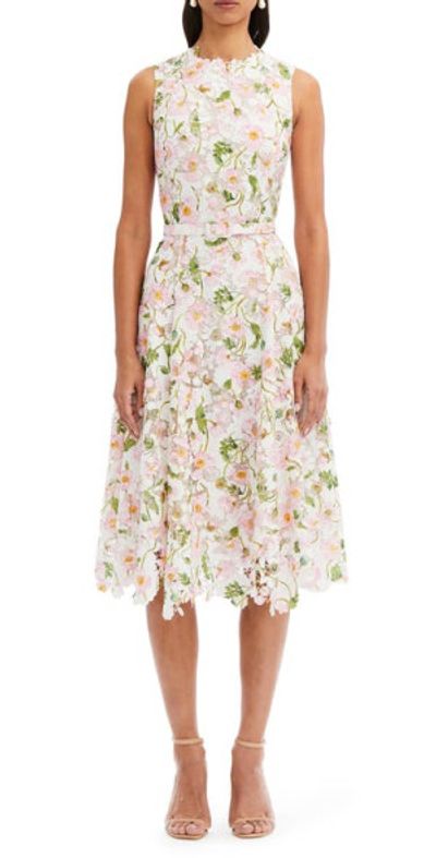 chinese dress ladies Oscar de la Renta Guipure Lace Midi Dress  Runway Catalog