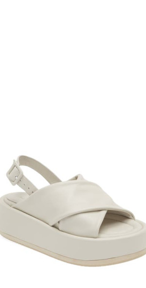 Paloma Barcelo - Basima Platform Slingback Sandal in White