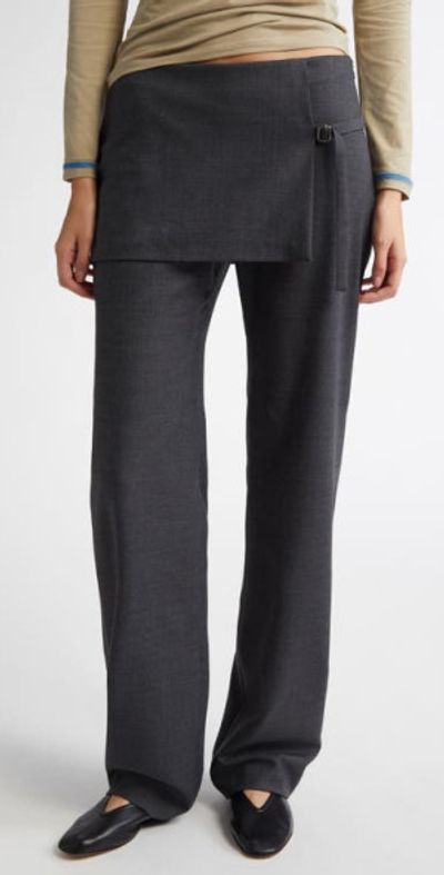 Paloma Wool Paloma Wool Archive Layered Wool Blend Trousers in Grey at Nordstrom, Size 2 Us
