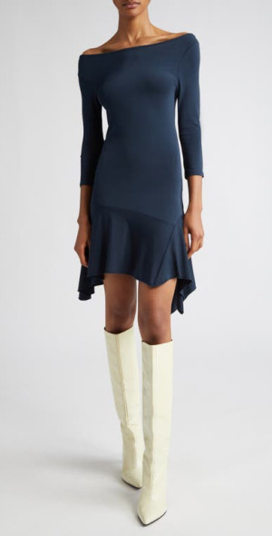 Paloma Wool - Benito Asymmetric Minidress in Dark Navy at Nordstrom