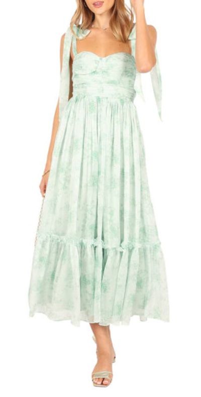 nordstrom sage green dress Petal & Pup knee length sage green dress
