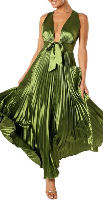 slim fit dress slacks Laurel Velvet Midi Dress - Emerald Green