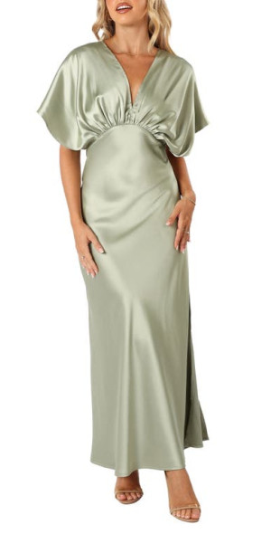 nordstrom sage green dress HELSI Alice Strapless 3D Floral Sequin High Low Gown in Sage at Nordstrom, Size Medium