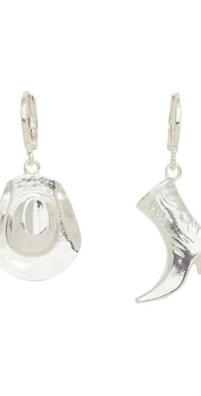 Petit Moments Petit Moments Faye Mismatched Western Drop Earrings in Silver
