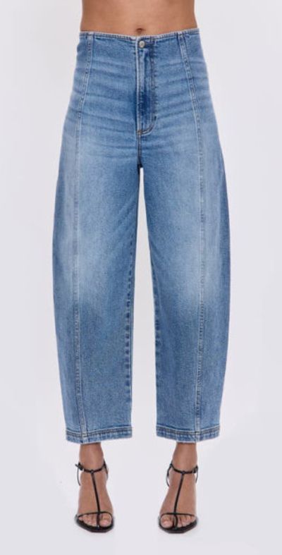 Pistola Blair Bandless High Waist Crop Barrel Jeans in Sardinia