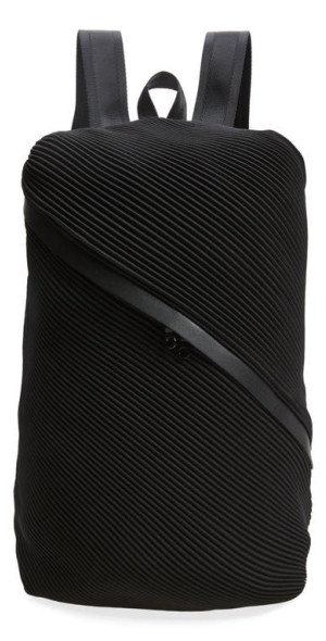 Pleats Please Issey Miyake - Bias Pleated Backpack in Black at