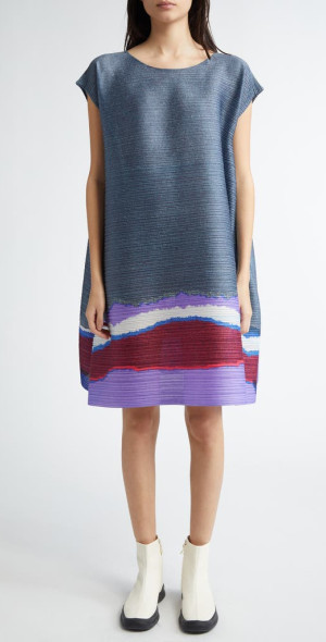 Pleats Please Issey Miyake - Grainy Colors Pleated Shift