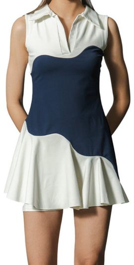 Port De Bras Port De Bras Wave Dress in Navy-Chantilly at Nordstrom, Size Small