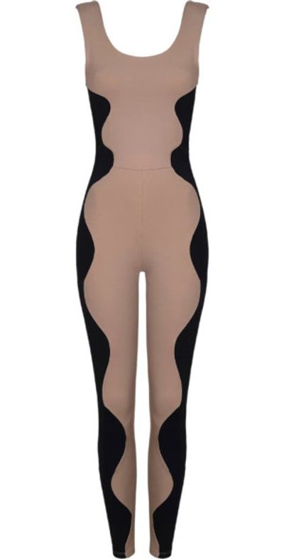 Port De Bras Port De Bras Wave Unitard in Shake-Black at Nordstrom, Size Medium