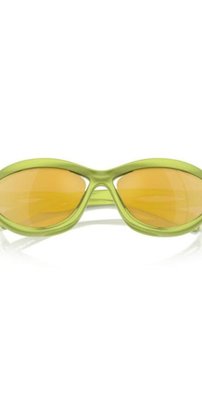 Prada - 63mm Oversize Cat Eye Sunglasses in Orange at Nordstrom display picture 3