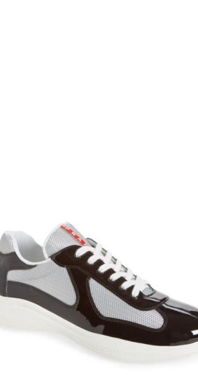 Prada America's Cup Sneaker in Ebano/Argento at Nordstrom, Size 8Us