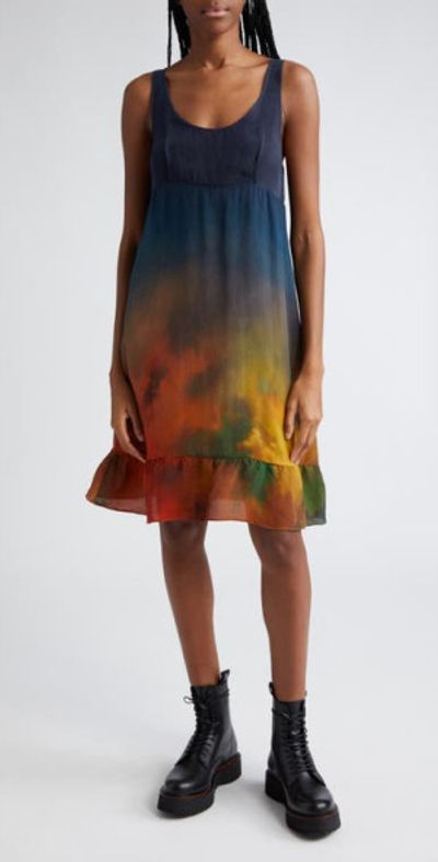 blue tie dye slip dress Blue Tie Dye Slip Dress  REEEGAN