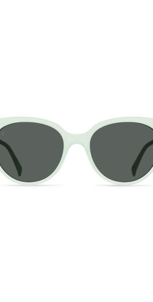 RAEN Lily Women's Cat-Eye Sunglasses - Crystal Black/Green Polarized