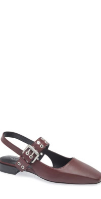 rag & bone rag & bone Astra Mary Jane Slingback Flat in Wine at Nordstrom, Size 6.5Us