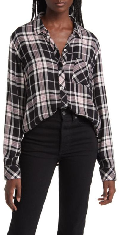 Rails Rails Hunter Button-Up Shirt in Onyx Rose Gold at Nordstrom, Size Small