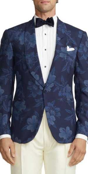 Ralph Lauren Purple Label - Greg Floral Mulberry Silk Dinner