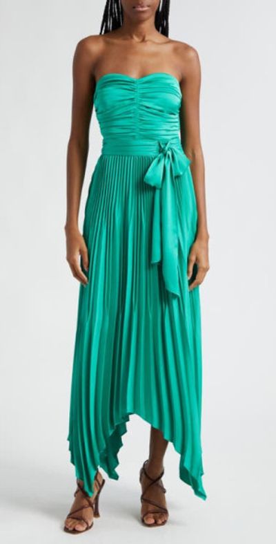 Ramy Brook - Fernanda Ruched Pleated Strapless Maxi Dress in Sea Green at Nordstrom Ramy Brook - Fernanda Ruched Pleated Strapless Maxi Dress in Sea Green at Nordstrom