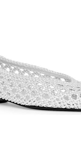 Rebecca Minkoff Rebecca Minkoff Bellerina Pointed Cap Toe Flat in Silver at Nordstrom, Size 5