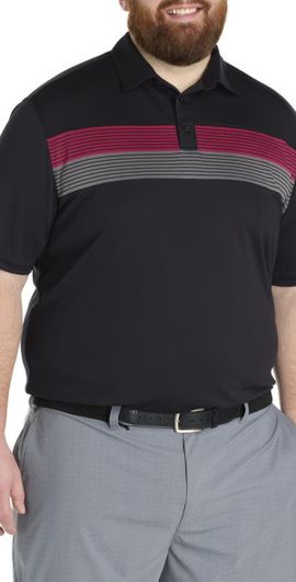 Reebok Reebok Big & Tall Colorblocked Striped Polo Shirt in Very Berry at Nordstrom, Size Xx-Large