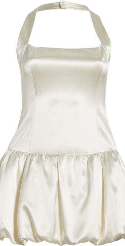 halter godet dress zw collection Jewel of Mine Halter Dress - White, Small | Hazel and Olive main image 0