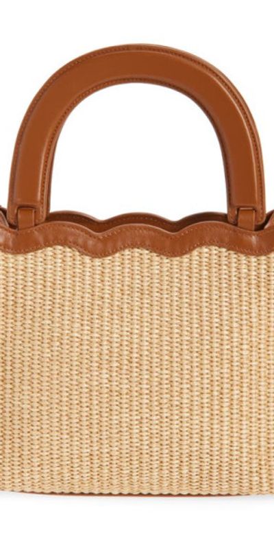 Reformation Reformation Emma Mini Top Handle Bag in Natural Raffia at Nordstrom