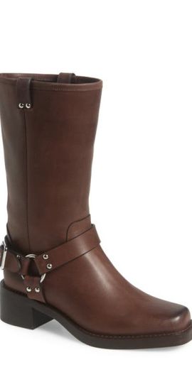 Reformation Reformation Francesca Moto Boot in Distressed Brown at Nordstrom, Size 6