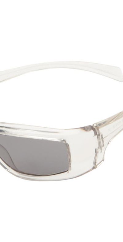 Rick Owens Rick Owens Rectangular Sunglasses in Trasp.temple/Blk Lens at Nordstrom