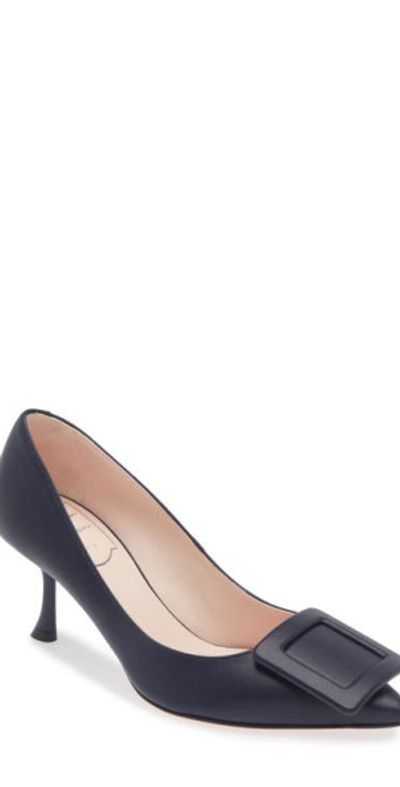 Roger Vivier Roger Vivier Viv in the City Pointed Toe Pump in Blue Chiaro at Nordstrom, Size 6Us
