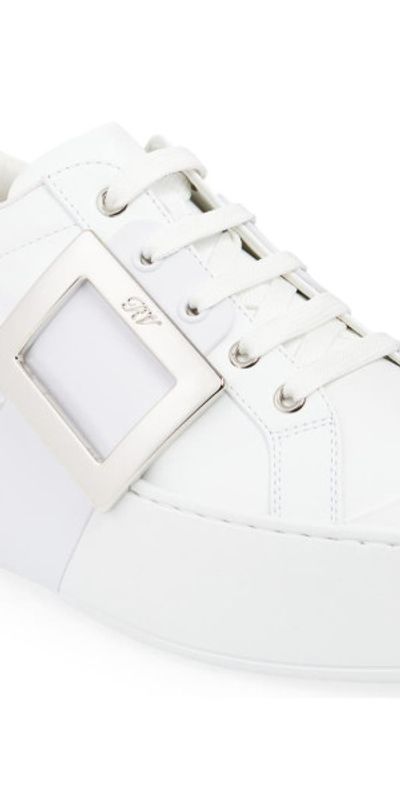 Roger Vivier Roger Vivier Viv Skate Platform Sneaker in Bianco at Nordstrom, Size 8.5Us