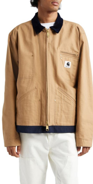 Sacai - Carhartt WIP Reversible Cotton Canvas Jacket in Beige/Navy