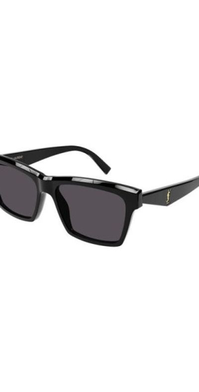 Saint Laurent Saint Laurent 56mm Polarized Square Sunglasses in Black at Nordstrom
