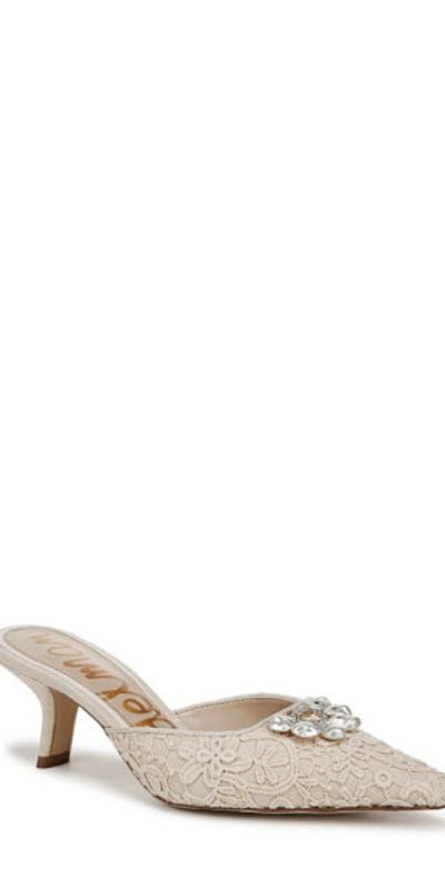Sam Edelman Brit Orchid Mule Pump in Ivory/Natural at Nordstrom