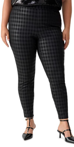 Sanctuary Runway Plaid Leggings in Coated Pla at Nordstrom