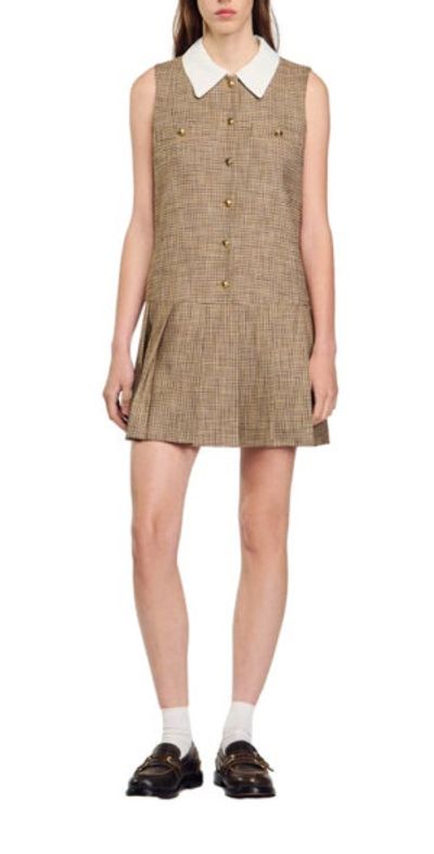 brown houndstooth dress Chic Plus-Size Y2K Brown Mini Dress for Autumn/Winter – Perfect for Da –  Canary Houze