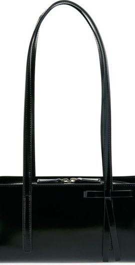 Sandy Liang Sandy Liang Recital Patent Leather Shoulder Bag in Black at Nordstrom