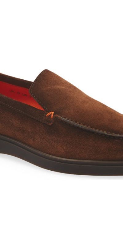 Santoni Santoni Drain Slip-On Loafer in Brown at Nordstrom, Size 7