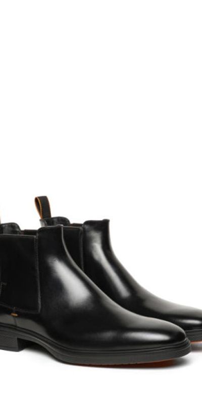 Santoni Santoni Easy On Chelsea Boot in Black