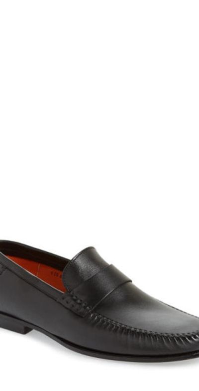 Santoni Santoni Paine Loafer in Black at Nordstrom, Size 7