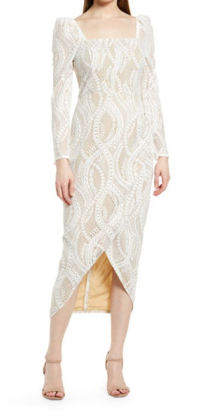 Cocktail Nordstrom White Dress Long Saylor Phillipa Long Sleeve