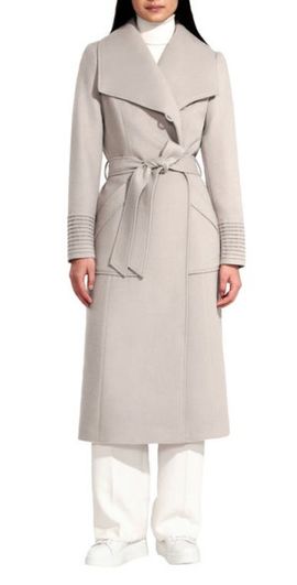 SENTALER SENTALER Shawl Collar Alpaca & Wool Blend Longline Coat in Bleeker Beige at Nordstrom