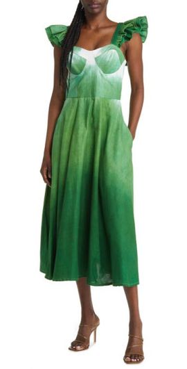 strapless open back dress Xscape Evenings 