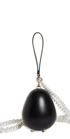 Simone Rocha - Mini Egg Top Handle Bag in Black/Pearl at Nordstrom