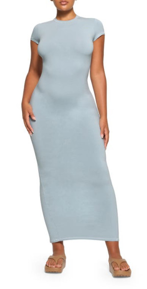 Clothing Shirt Dress Nordstrom SKIMS T-Shirt Maxi Dress In Denim