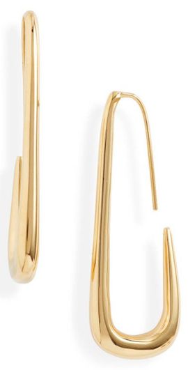 SOKO SOKO Laini Threader Hoop Earrings in Gold at Nordstrom
