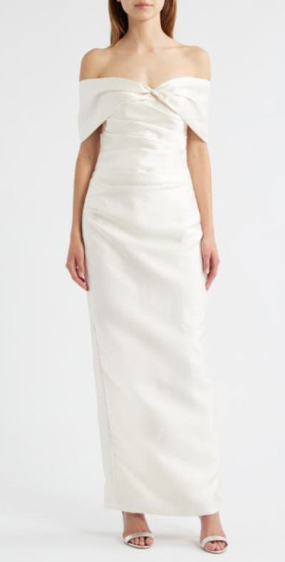 Sonya Moda Sonya Moda Off the Shoulder Taffeta Gown