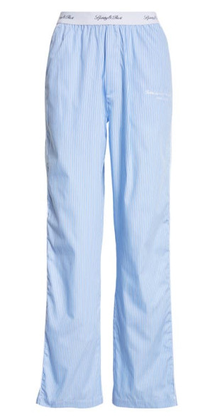 Sporty & Rich - Hotel du Cap Stripe Embroidered Cotton