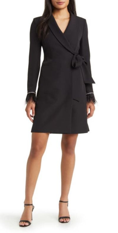 black tahari dress Lace Slit Dress – Elie Tahari main image 0